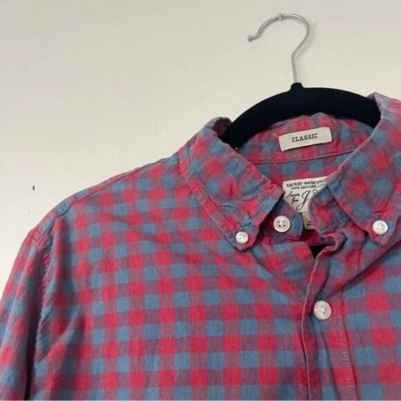 J. Crew Stretch Secret Wash Shirt In Organic Cotton Gingham - Picture 4 of 9
